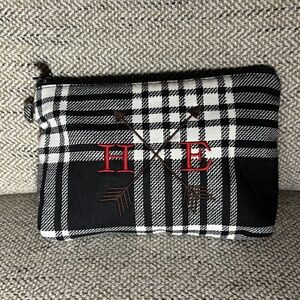 Thirty One Gifts Brand Small Zipper Pouch with "H E" monogram